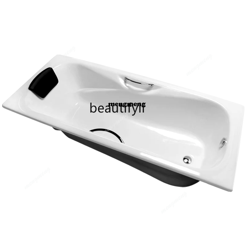 Embedded cast iron ceramic ordinary household 1.4m small bath 1.5/1 6/1.7 meters large enamel bath