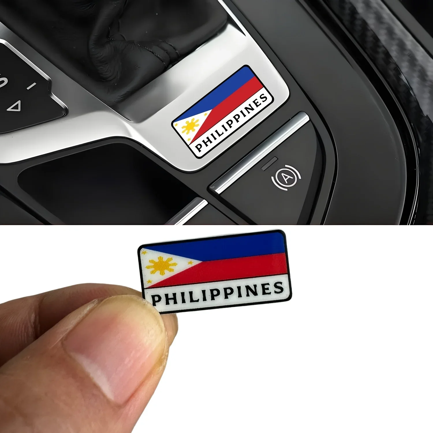 Philippines Flag Emblem Stickers, Waterproof Vinyl Decals for Car Interior, Motorcycle, Laptop, Water Bottle and Phone Case