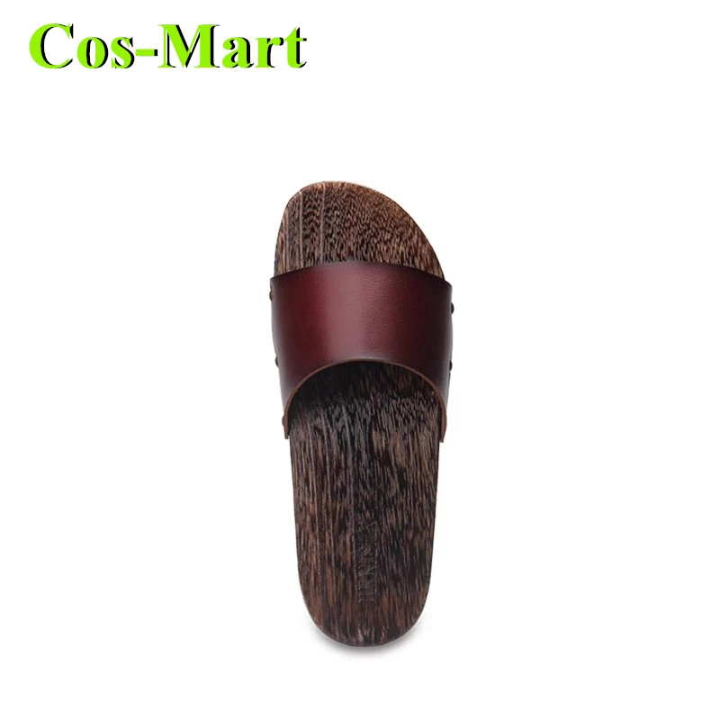 Cos-Mart Scarpe in legno Cosplay Sandalo di alta qualità Pantofola Zoccoli con la campana Unisex Quotidiano Waer Zoccoli piatti più venduti Anime Maschio