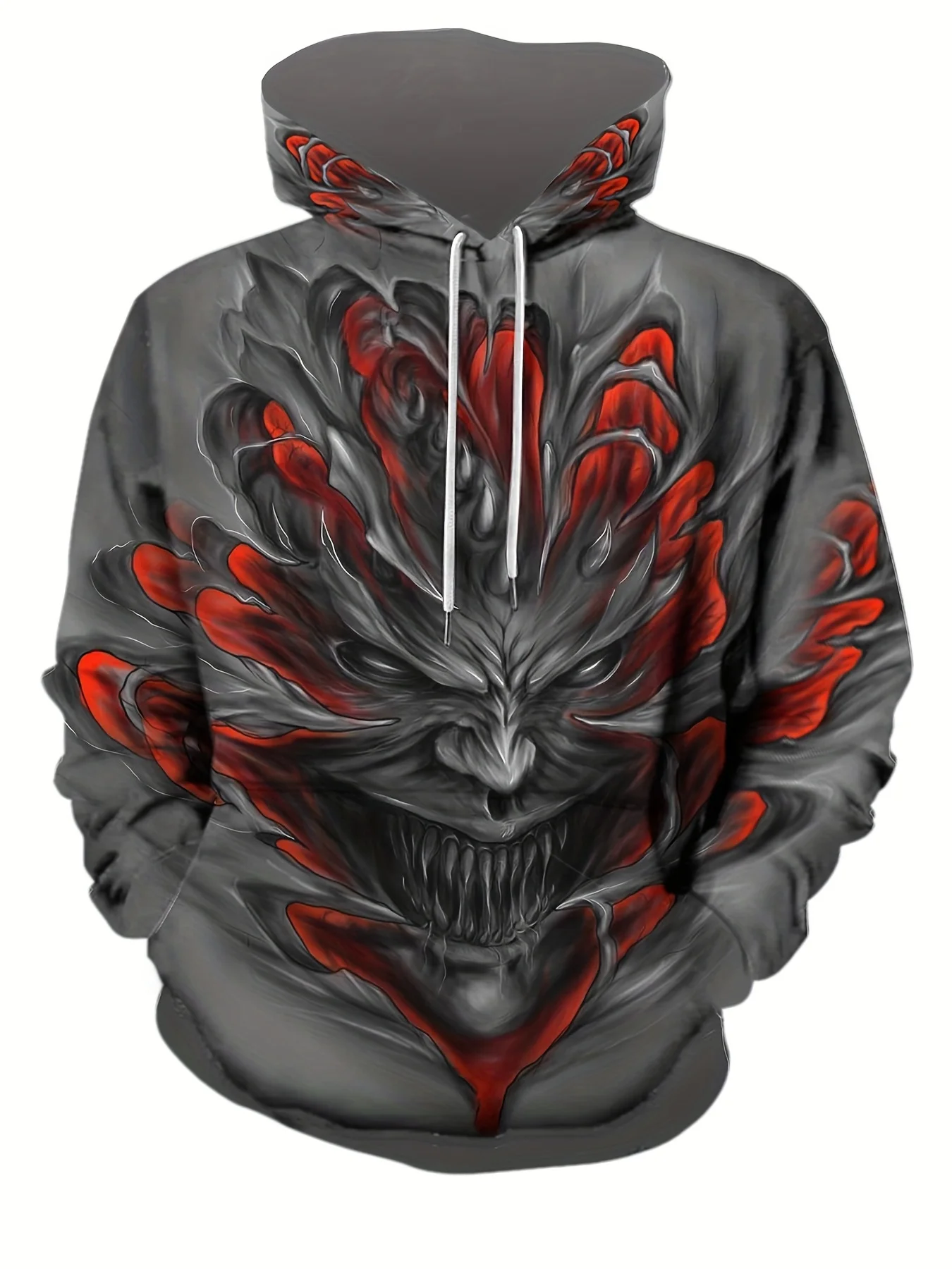 

2024 Autumn and Winter New Men's 3D Full Body Skull Retro Printed Hoodie Men's and Women's Casual Fashion Men's Hoodie Street