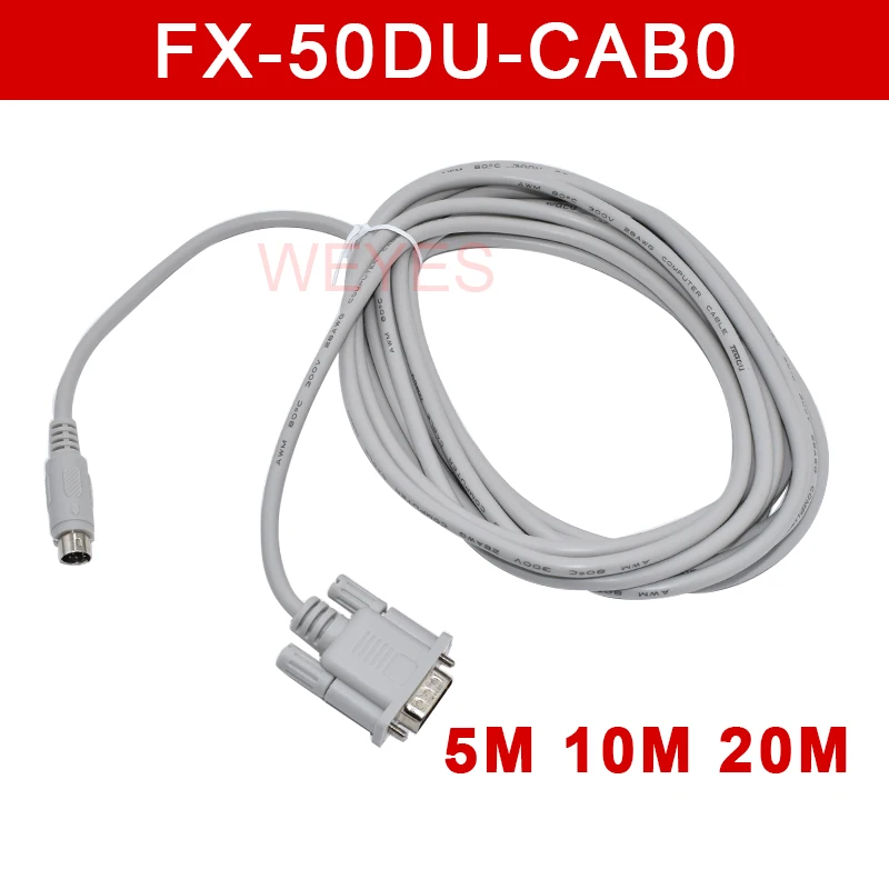 

FX50DUCAB0 FX-50DU-CAB0 5M Touch Screen Programming Cable For FX0 FX2n FX1N F940 F930 PLC GOT-F940 GOT-F900 HMI GS2107 GT15 GT11
