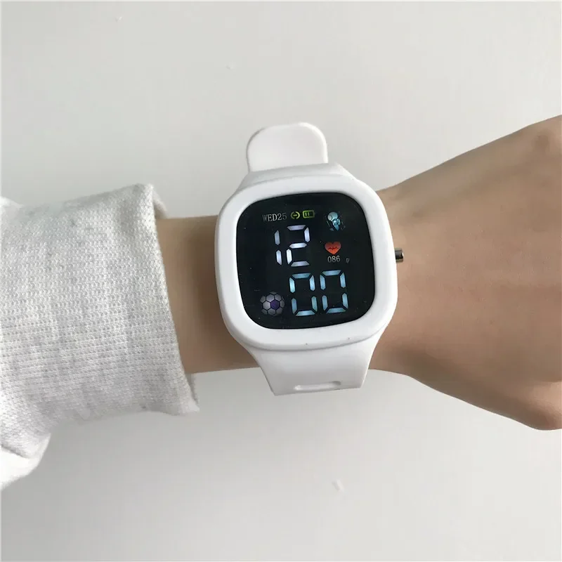 Cat-Ear Kids Watch with Bracelet Waterproof Digital Watch LED Sports Electronic Wristwatch for Girls Boys Students Children Gift