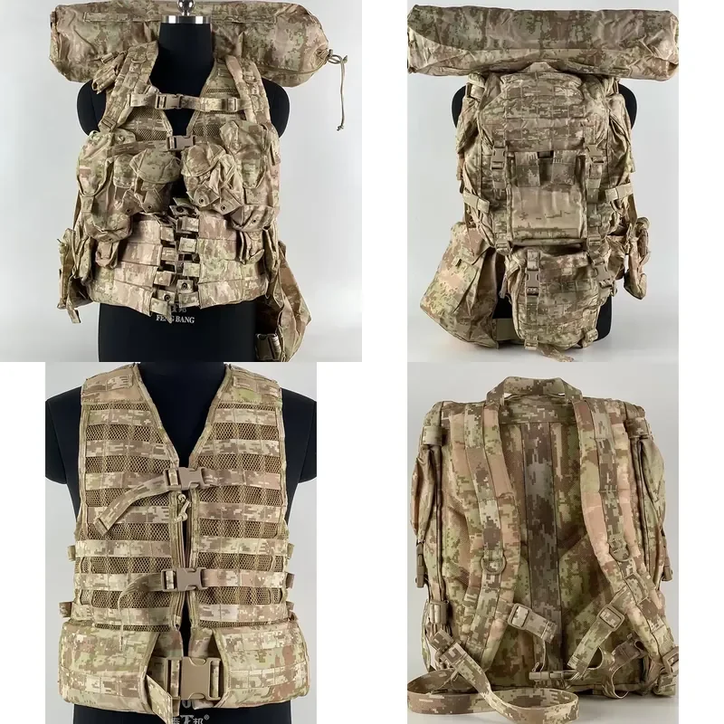 Russian 6sh117 Tactical Vest KSOR-II Full Set Desert Combat Gear MOLLE Pouches  Plate Carrier Kit