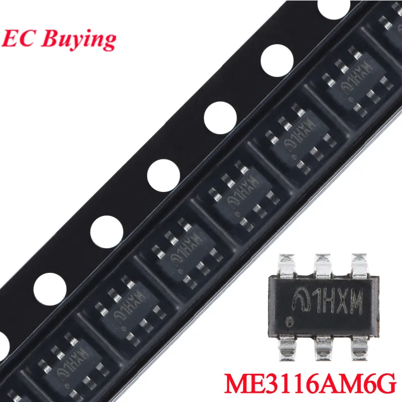 50Pcs/5pcs ME3116AM6G ME3116A 1HXM SOT-23-6 DC-DC Step-down Regulator Max Input 40V Load 1A IC Chip