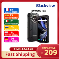 Blackview BV9300 Pro Rugged Smartphone 24GB+256GB 15080mAh Battery 6.7'' 120Hz 2.3K Display 64MP+32MP Camera IP68 Android 13