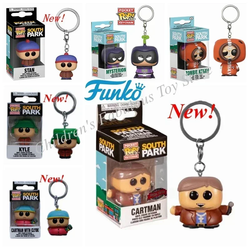 South Park FUNKO POP Pocket ZOMBIE Stan MYSTERION Kyle Keychain KENNY Cartman with Clyde Action Figure Toy Keychain for Pendant - view 4