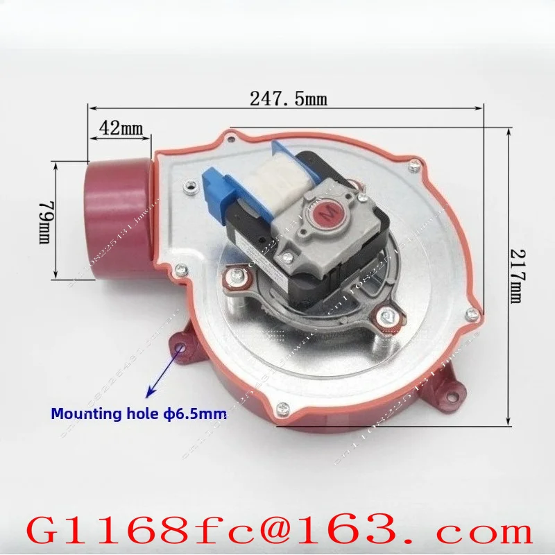 Biomass Pellet Furnace Real Fire Heating Furnace 50W60W High Temperature Smoke Exhaust Induced Draft Fan