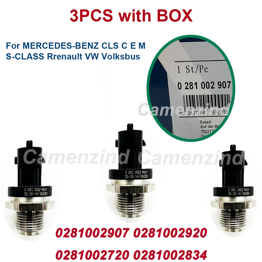 

3 шт. датчики давления топливной рампы OEM 0281002907 0281002920 0281002720 для MERCEDES-BENZ CLS C E M S-CLASS Rrenault VW Volksbus