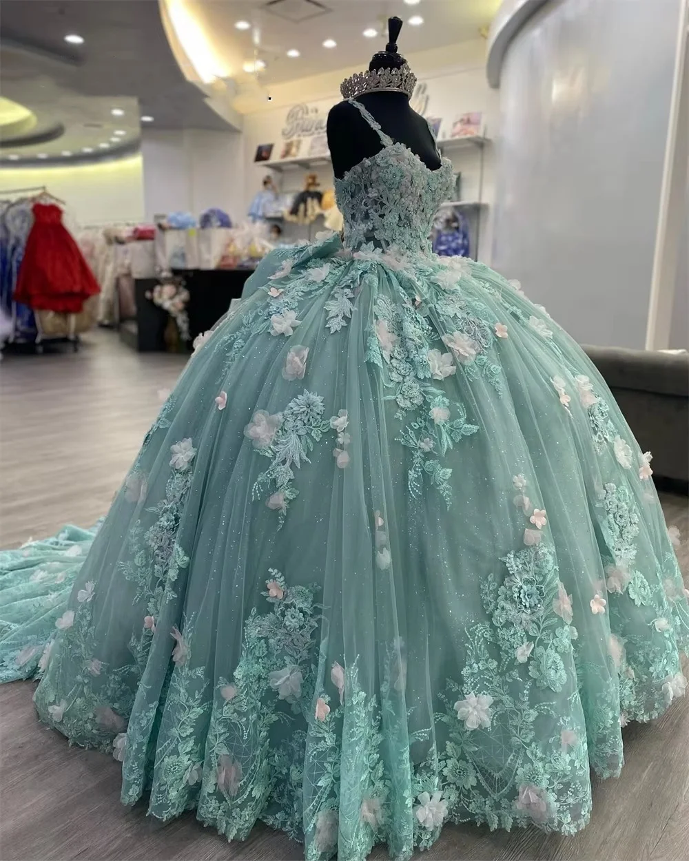 

Современные платья Quinceanera Sage 15, 2025 г., бальное платье с кружевной аппликацией из бисера и бантом, оборками, вечернее платье для выпускного вечера