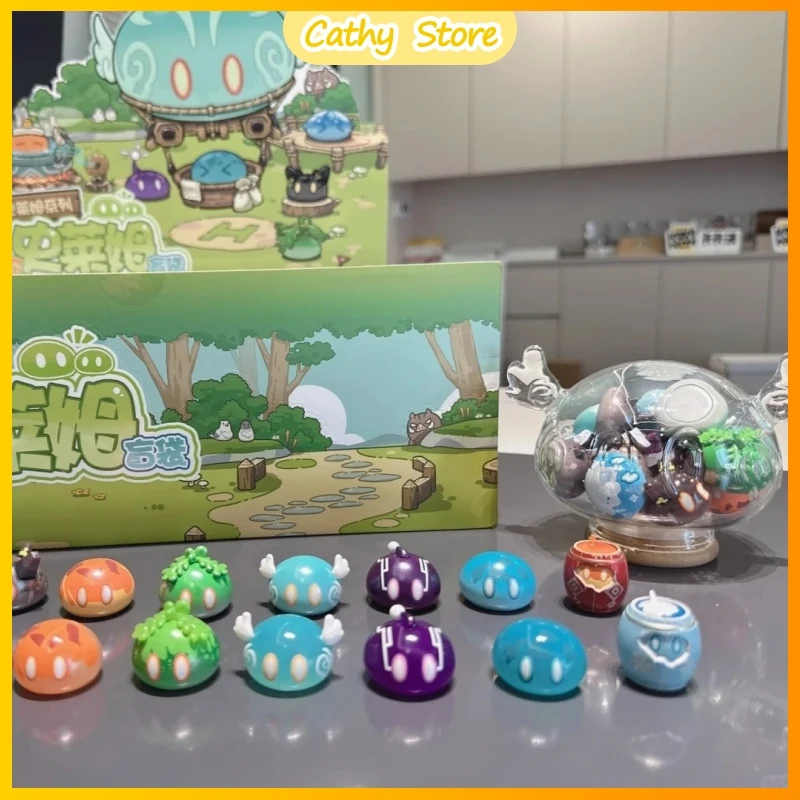 

Genuine Genshin Impact Slime Series Game Peripheral Blind Box Mystery Box Mini Q Version Kawaii Desktop Decor Collect Doll Gifts