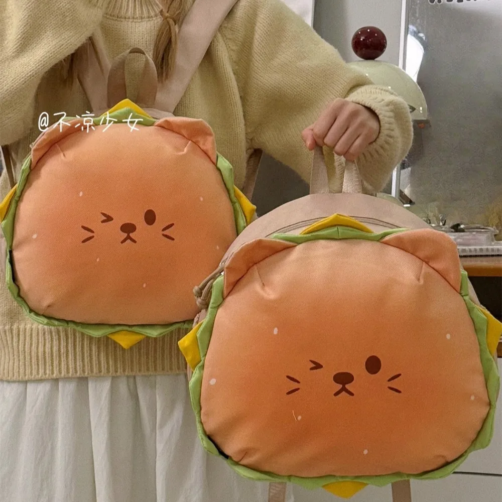 hamburger jansport backpack LELEBEAR Backpack, Cheeseburger with Adjustable Strap, Multi-Compartment Cheese Burger Backpack Daypack for Travel (Crossbody Bag) Go big with the Big Student backpack Hamburger Bagpack Jansport Hamburger Backpack