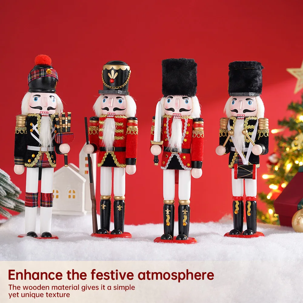 30 سنتيمتر كسارة البندق الجندي دمية كسارة البندق الخشبية التماثيل الحرف اليدوية دمية لعبة عيد الميلاد نافيداد السنة الجديدة هدية ديكور المنزل