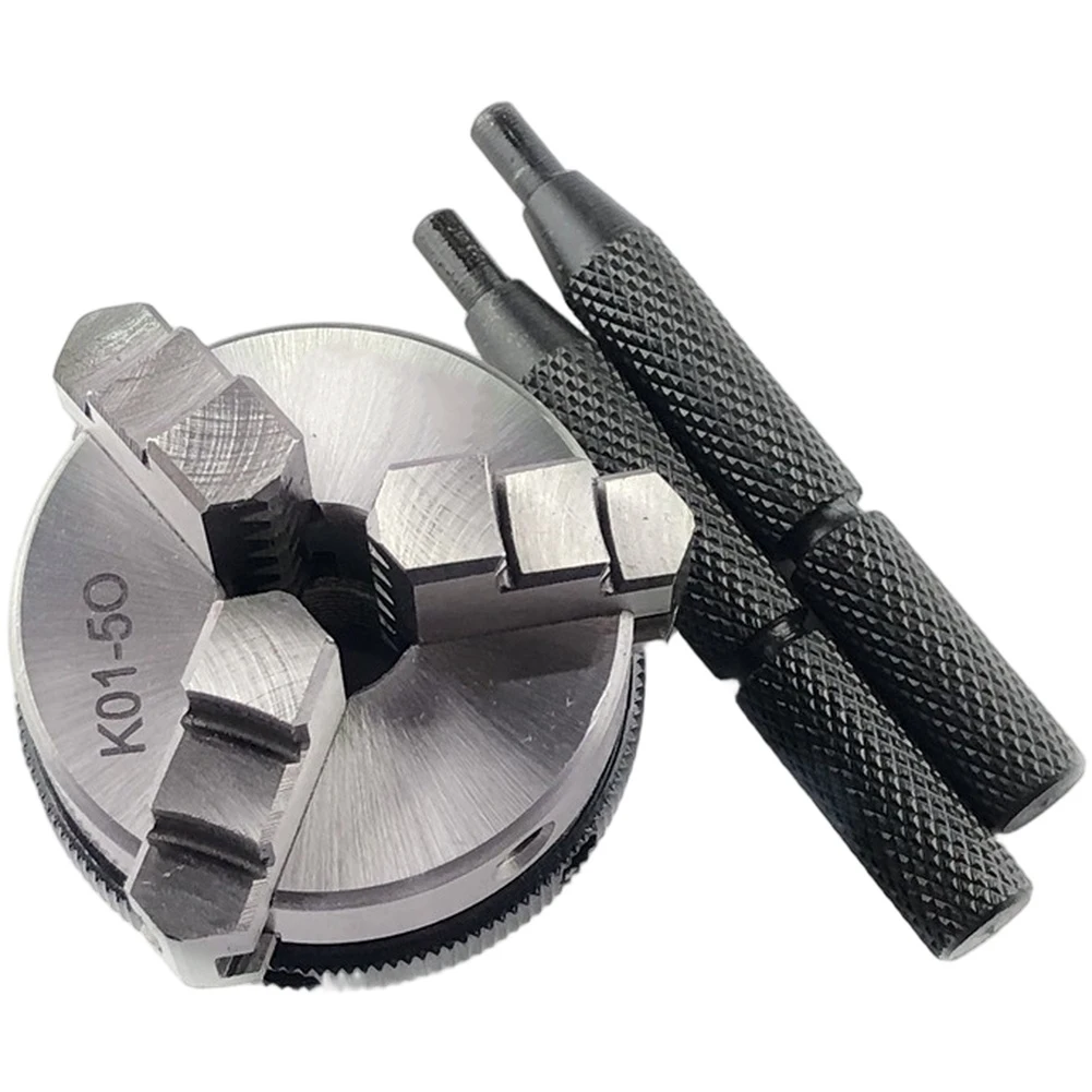 K0150 Three Jaw Manual Drill Chuck with M14x1 Thread for Machine Tools Processing Wood and Non Metal Materials