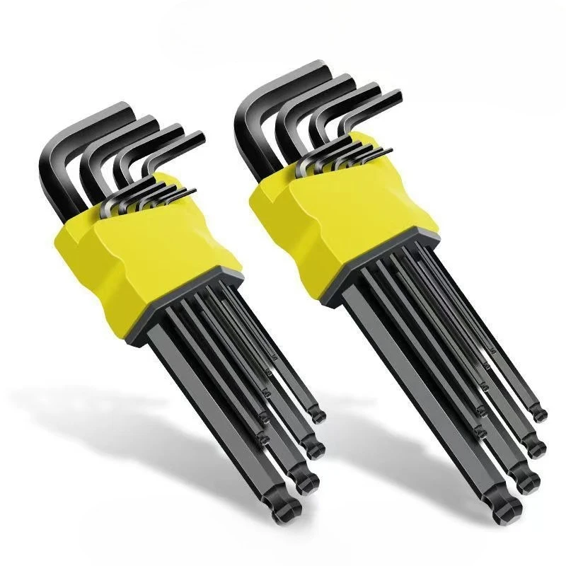 9-Piece Hex Key Wrench Set High Hardness Inner Hexagonal Screwdriver Tool Kit for Home Repair