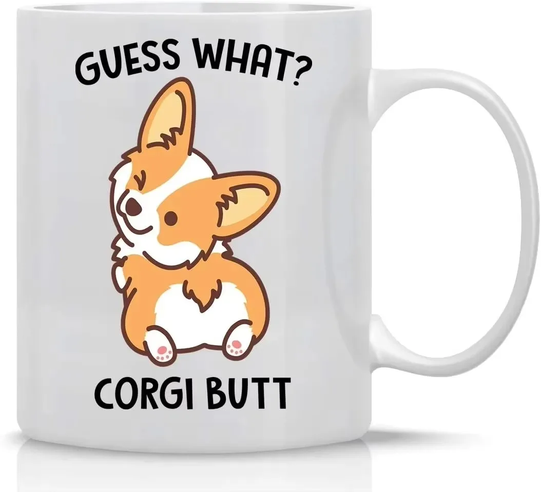 Corgi Cups Pet Mugs Dog Coffee Mugen Valentines Gifts Doggy Mom Dad Tableware Paw Pet Coffeeware Cute Animal Drinkware Teaware