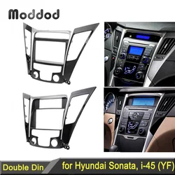 For HYUNDAI Sonata YF 2010+ Radio CD DVD Audio Panel Dash Mount Trim Refitting Kit Fascia Face Surround Frame Bezel Double Din