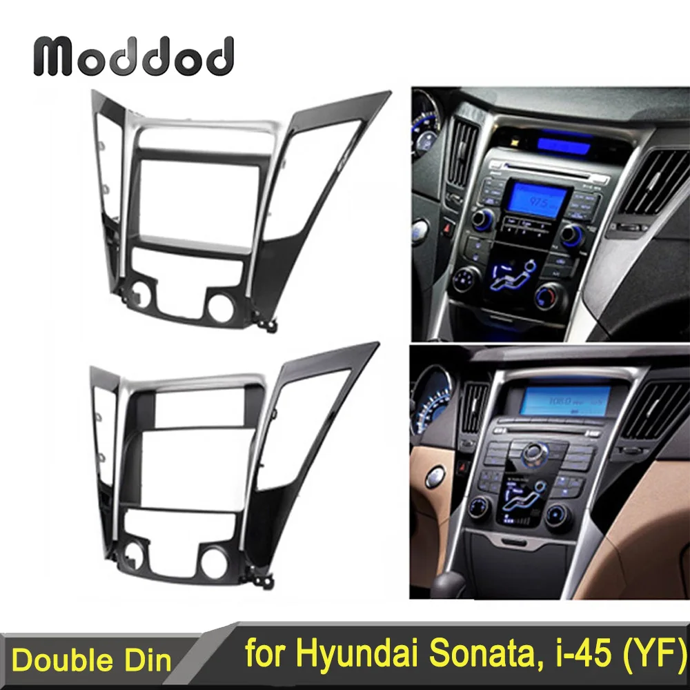 For HYUNDAI Sonata YF 2010+ Radio CD DVD Audio Panel Dash Mount Trim Refitting Kit  Fascia Face Surround Frame Bezel Double Din