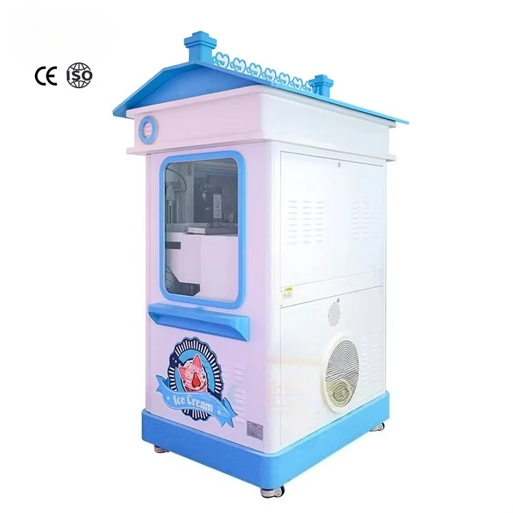 Fully Automatic OEM Ice Cream Vending Machine Soft Intelligent Coin Operated SDK Outdoor Business Cold Food Sales Scan Pay