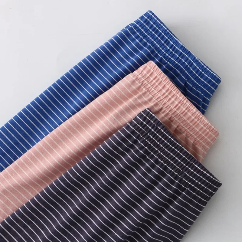 Cueca boxer masculina de algodão elástico, plus size, calças aro, roupa de dormir, roupa de dormir, shorts, cuecas masculinas