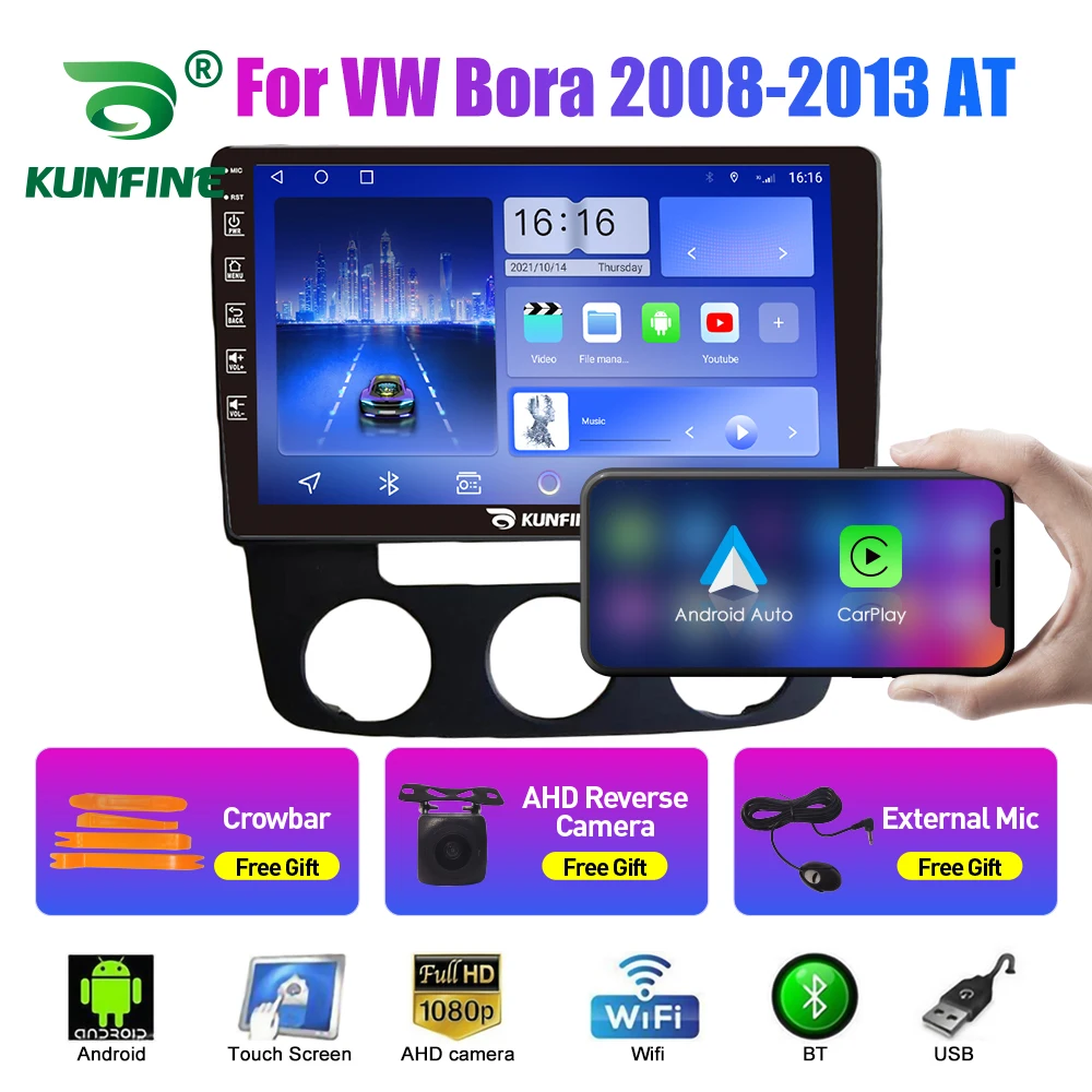 

Car Stereo for VW Bora 2008 2009 2010 2011 2013 AT Octa Core Android 10.0 Car DVD GPS Navigation Player Deckless Radio