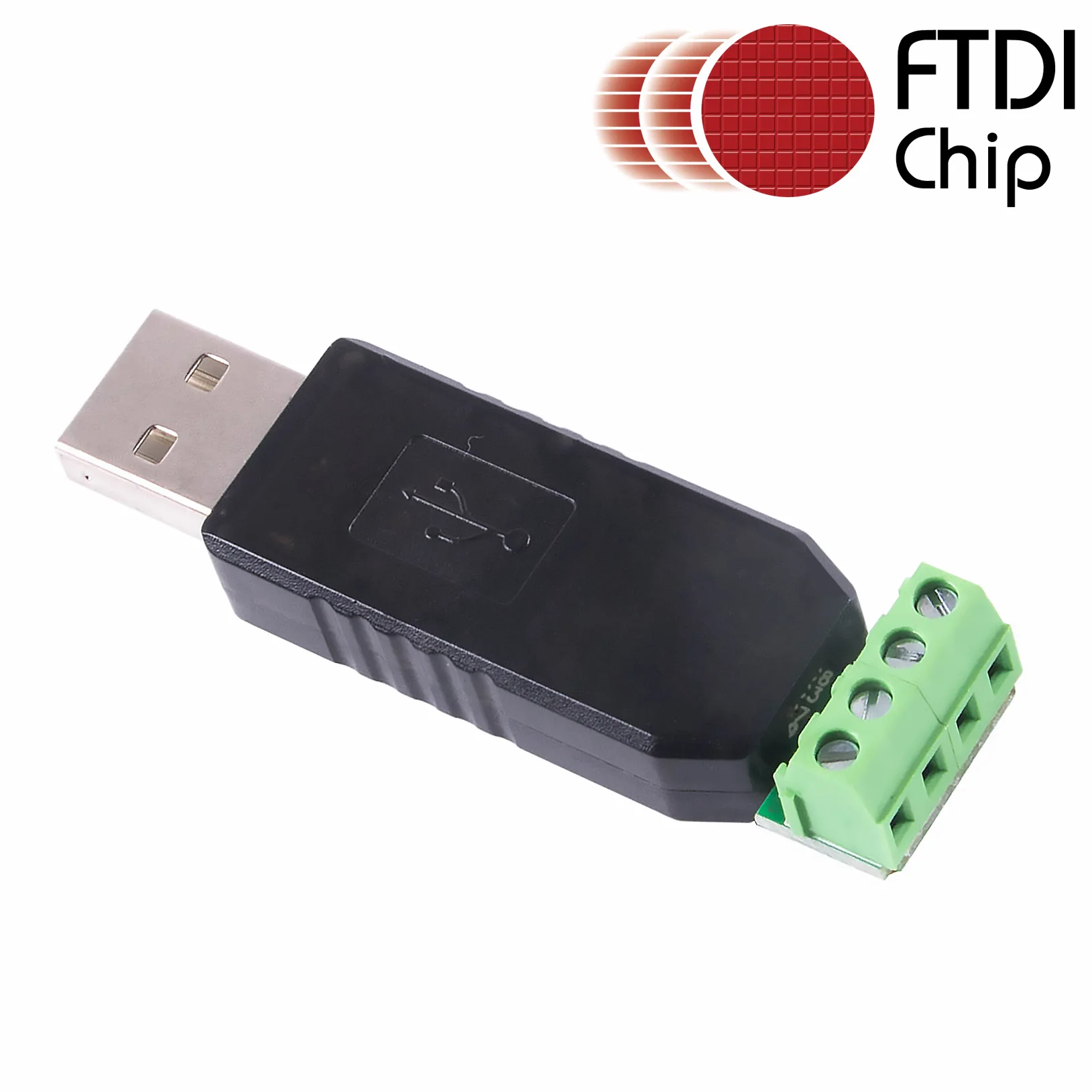 USB to RS232 Serial Adapter Plug 4 Pins Screw Terminal FTDI Converter Supported Win11 10 8 7 Linux,Mac OS