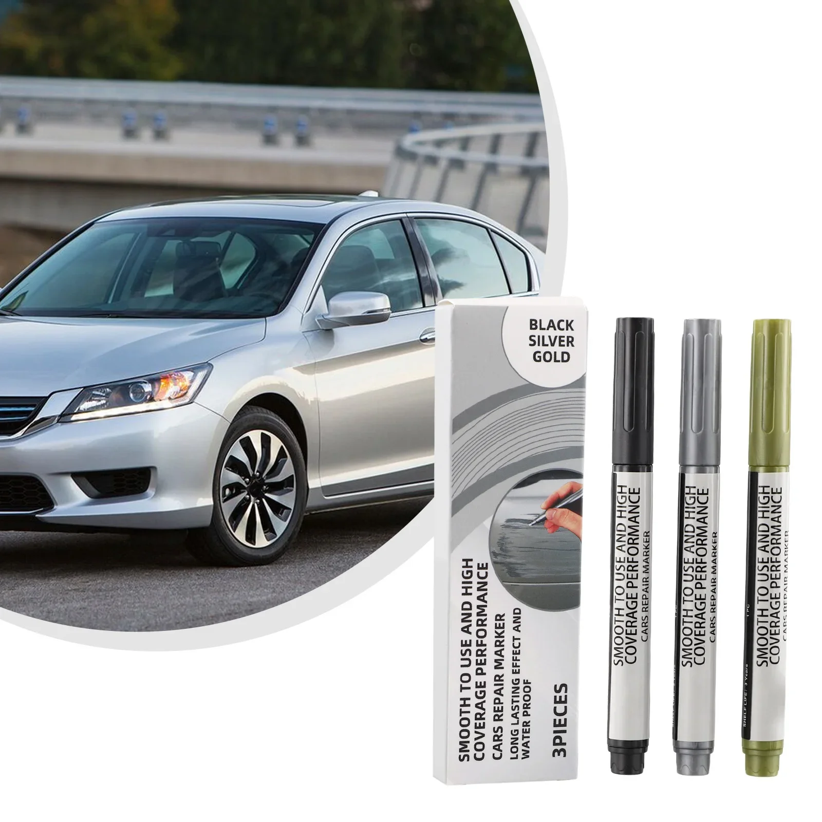 3Pcs Set Car Scratch Repair Paint Pen Quick Dry Touch Up Paint Repair Pen Car Scratches Clear Remover DIY Pens