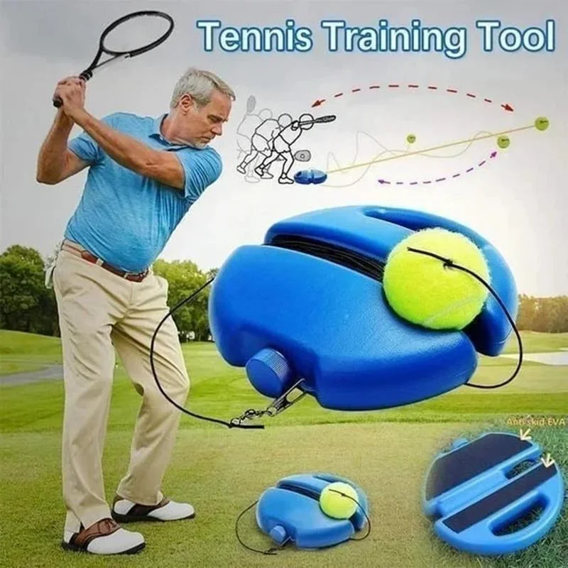 

Tennis Practice Device Trainer Partner Sparring Device Heavy Duty Tennis Training Aids Base With Elastic Rope Ball