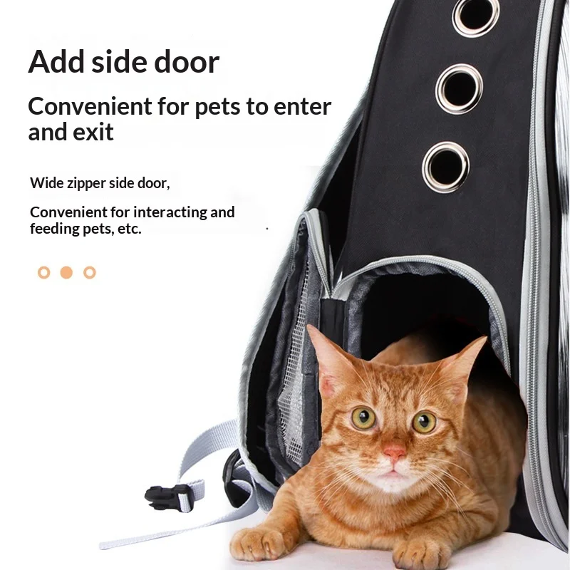 Mochila transportín doble correa para perros y gatos transpirable - imagen 4