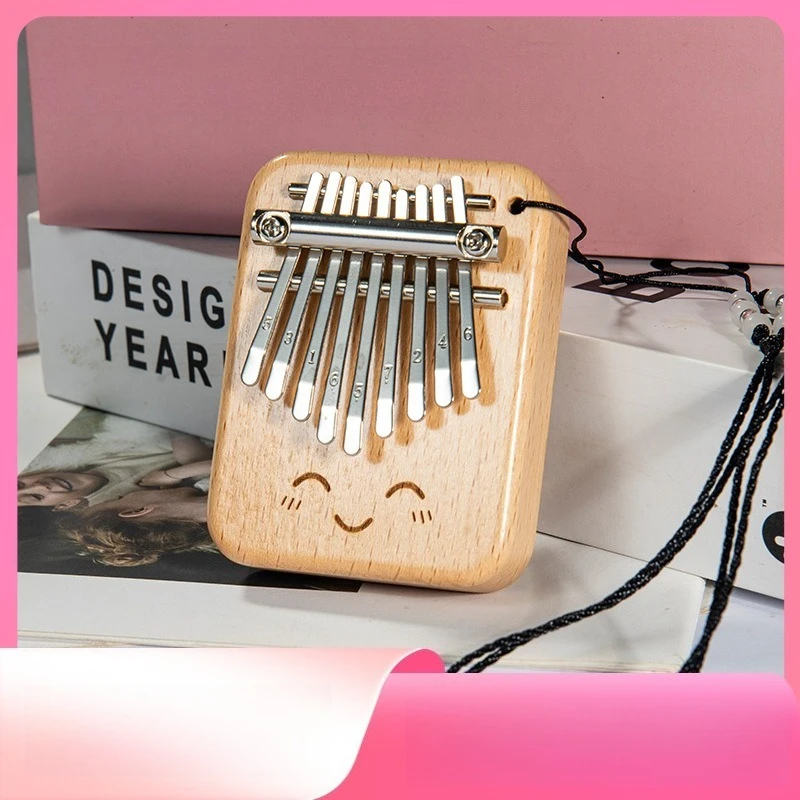 Solid Wood 9-tone Mini Thumb Piano Musical Instrument, Wooden 9-tone Finger Piano, Portable Kalimba, Beginner Instrument - view 2