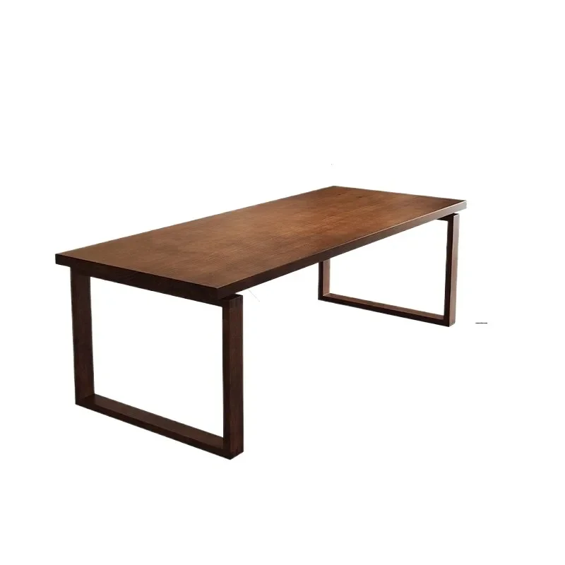 Rustic Solid Wood Dining Set Rectangular Table and Chairs for Home Kitchen Natural Log Style Furniture