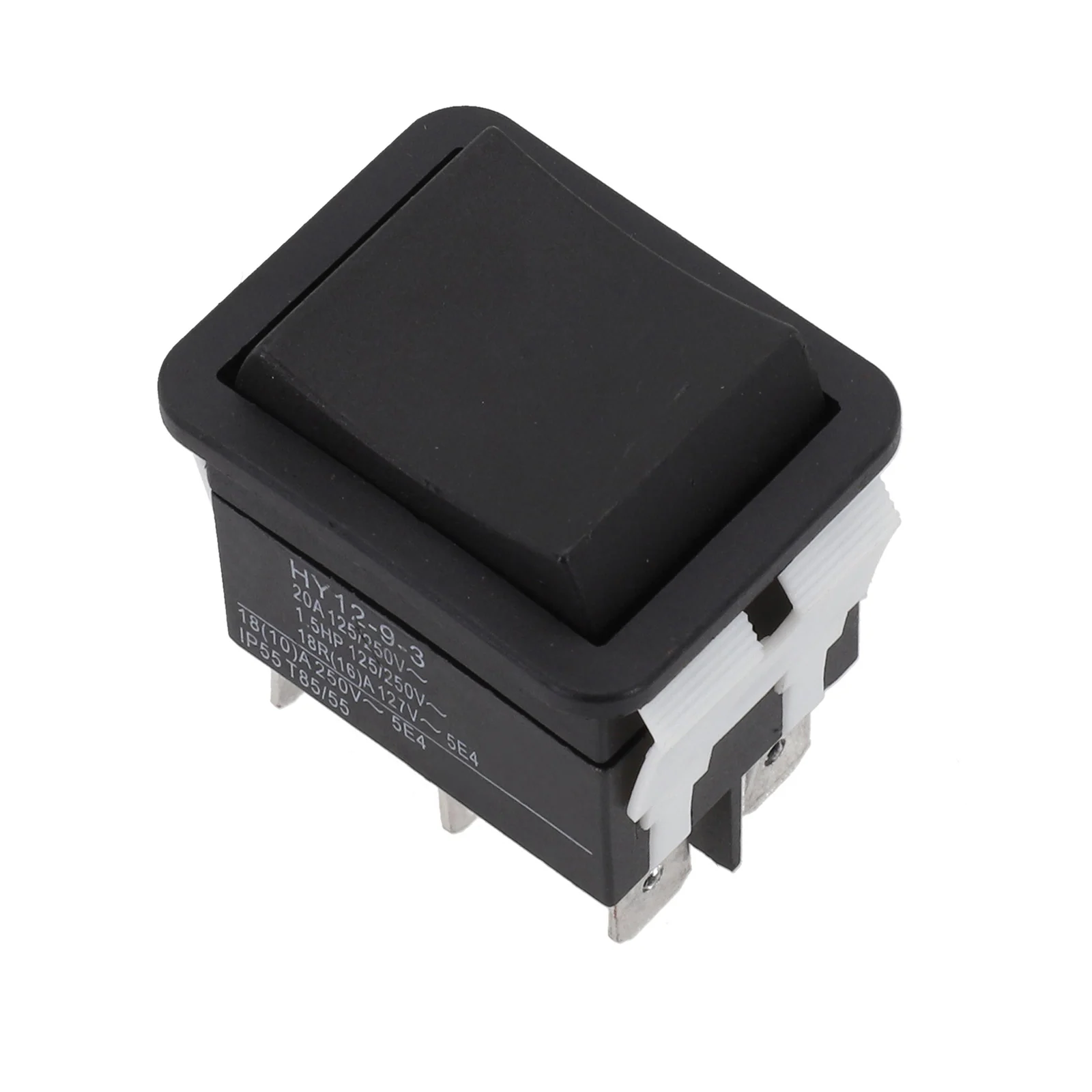 For HY12-9-3 On Off On Rocker Switch 125/250V 18/20A Pushbutton Switch 6Pins Rocker Switch Self Resetting Lock-Free Switch
