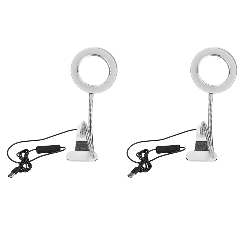 HOT SALE 2X Desk Table Top 8X Magnifying Glass Beauty Nail Salon Tattoo Magnifier Lamp Light