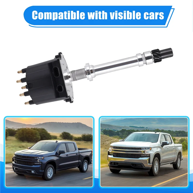 

1 Pcs Black Ignition Distributor For Chevy GMC C/K Pickup Truck Van Camaro 5.0L 5.7L 7.4L 1103952 1103698 1103838