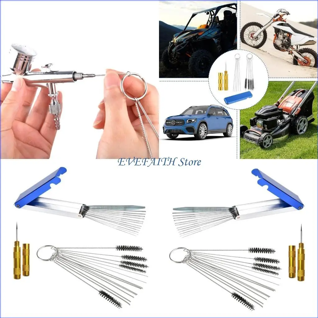 124B Carburetor Jet Cleaning Tool Welding TorchNozzle Tip Cleaner Wire Brush Needle
