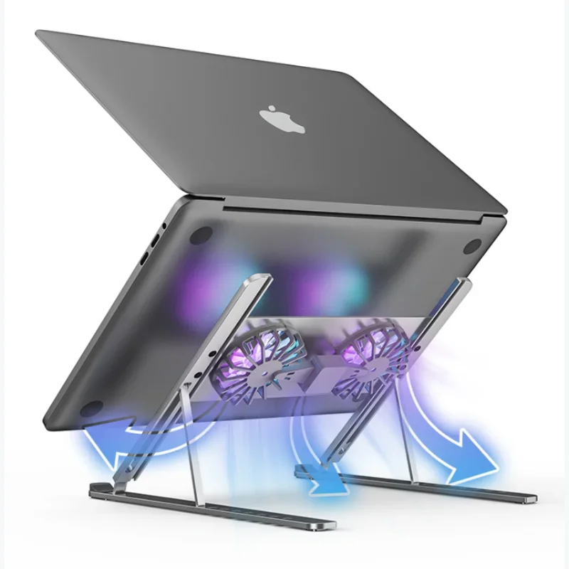 

Trending Products Office Desk 8 Angle Adjustable Foldable Notebook Cooling Stand for Laptop