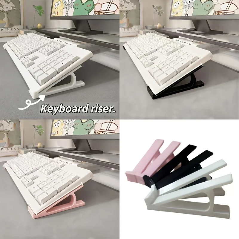 2Pcs Ergonomic Keyboard Riser Non Slip Universal Stand Multi Color For Office Gaming Use