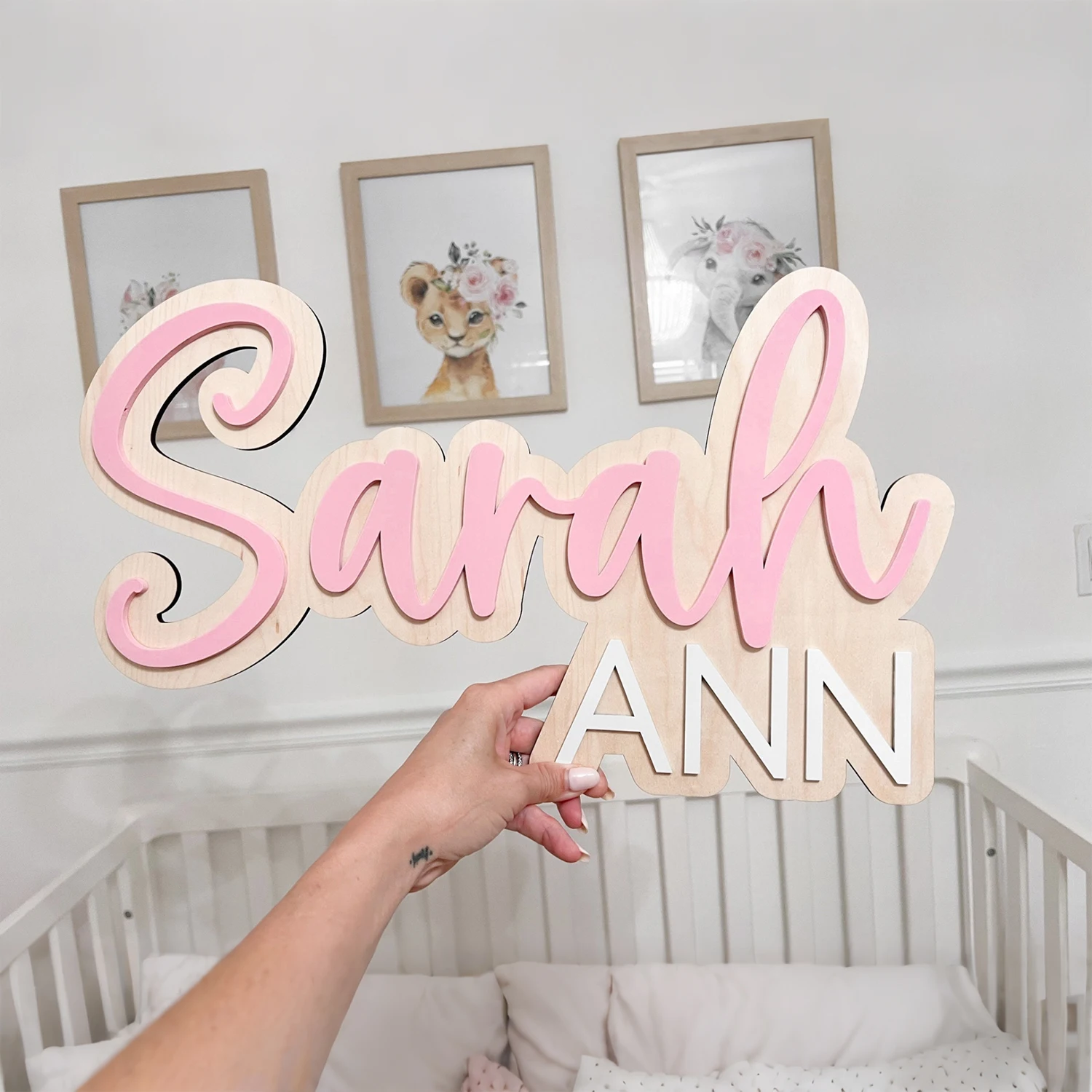 1pc personalized wooden surname brand, customizable content, multiple colors to choose from, suitable for rooms, home gifts