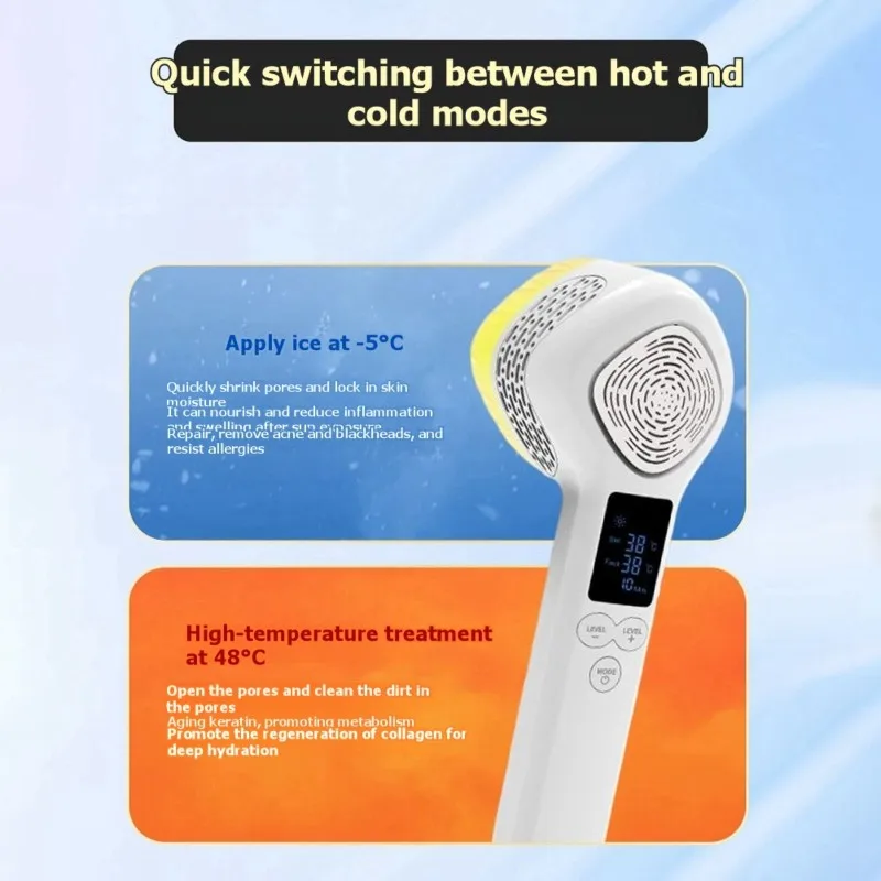 

【КОД】Косметический аппарат для омоложения кожи Photon с вилкой EU-стандарта – терапия для лица холодным и горячим воздействием, включая ледяной молоток