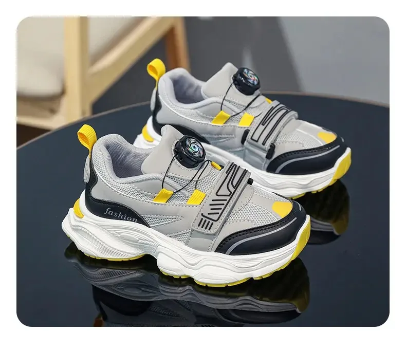 2025 Nuevos zapatos deportivos de tela de malla con velcro, zapatos de suela gruesa para hombres y mujeres, zapatillas de deporte para niños