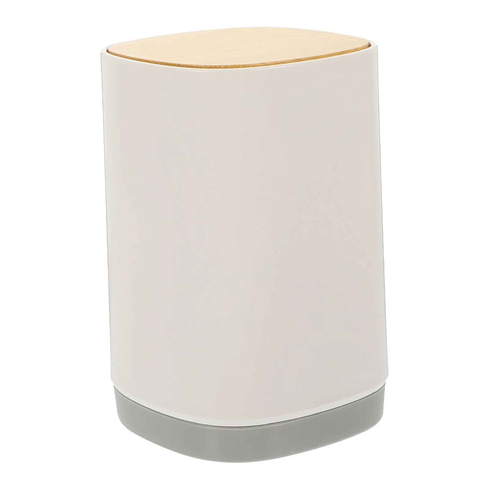 Divided Toothpick Box For Home Family Floss Dispenser Press Type Automatic Thick Frosted Body Bamboo Top Easy