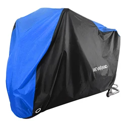 Preto azul design à prova dwaterproof água motocicleta cobre motores poeira chuva neve protetor uv capa interior ao ar livre m l xl xxl xxxl d25