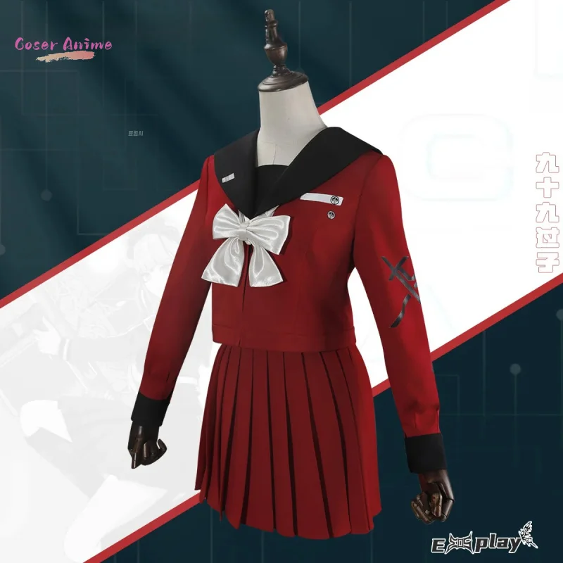 게임 HUNDRED LINE 츠후모 카코 코스프레 의상 유니폼 할로윈 파티 여성용 남성용 카니발 소품