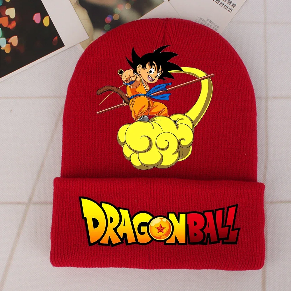 جديد التنين الكرة الأطفال قبعة قفازات مجموعة غوكو محبوك قبعات للبنين العصرية الطفل قبعة قبعة أنيمي طباعة الشتاء القبعات الدافئة هدية
