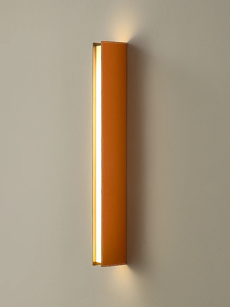 Dimamble LED Leather 30-200cm Orange Black Wall Lamp Wall Light Wall Sconce Wall Decor Arandela Externa For Living Room Bedroom