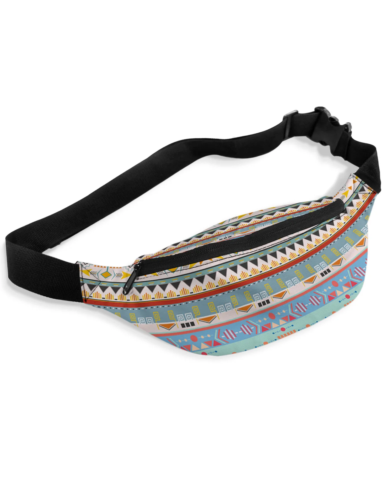 Bohemian Ethnic Pattern Bobo Men Women Waist Bag Fanny Pack Purse Large Phone Belt Bag Wallet Pouch Waterproof Banana Hip Bags