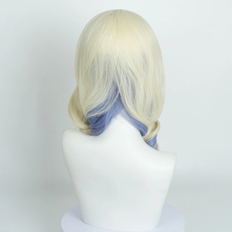 Movie Zombies 4 Dawn Of The Vampires Addison Cosplay Wig Women Golden Blue Hair Heat Resistant Synthetic Wig Halloween Prop
