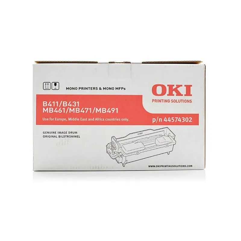 OKI B411/B431/MB461/MB471/MB491/B412/B432/B512/MB472/MB492/MB562 Original image Drum unit-44574302 (Drum) 44574302 tintasycartuchos.com