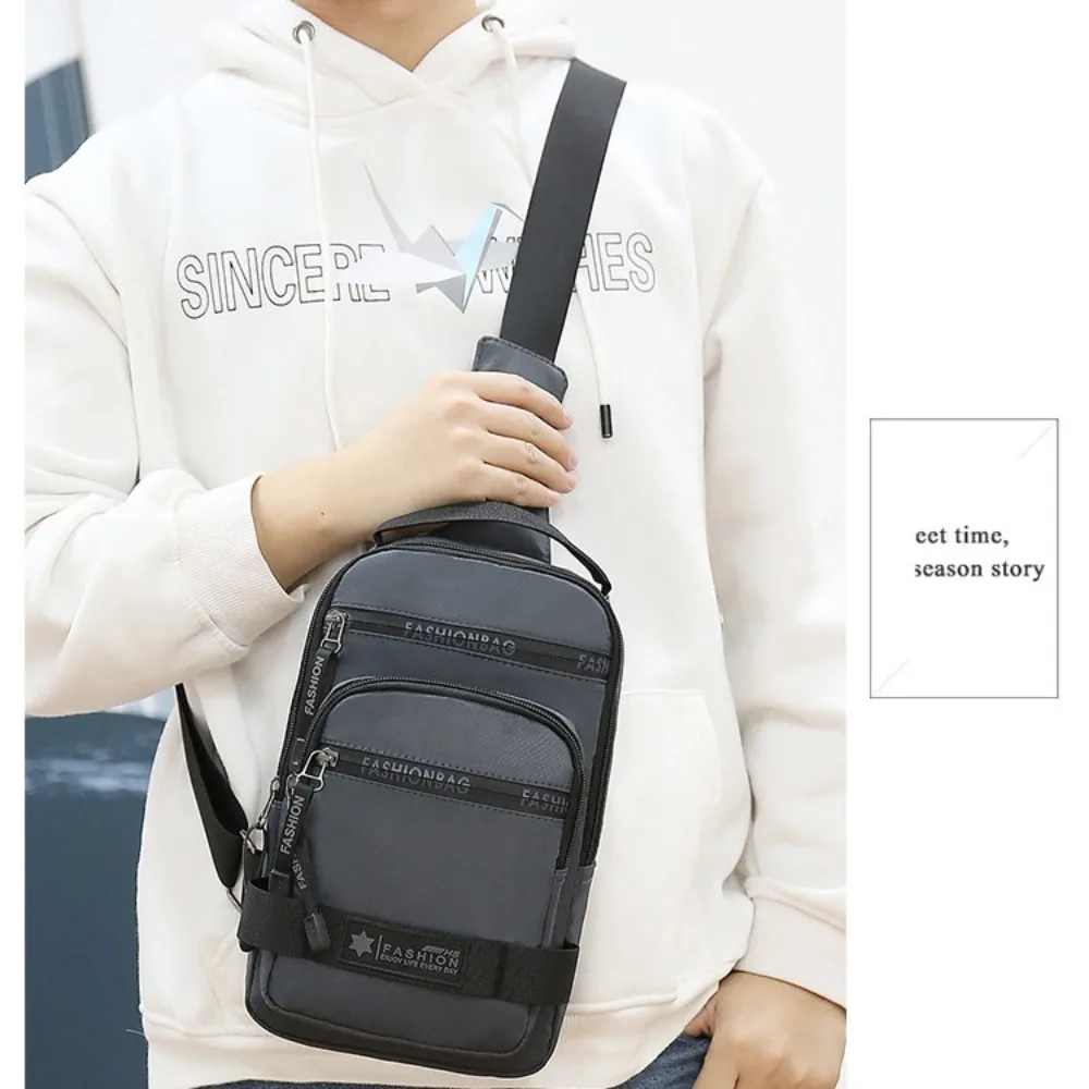 

Новая нейлоновая нагрудная сумка, легкая сумка через плечо большой вместимости, регулируемый плечевой ремень, дышащая сумка на ремне