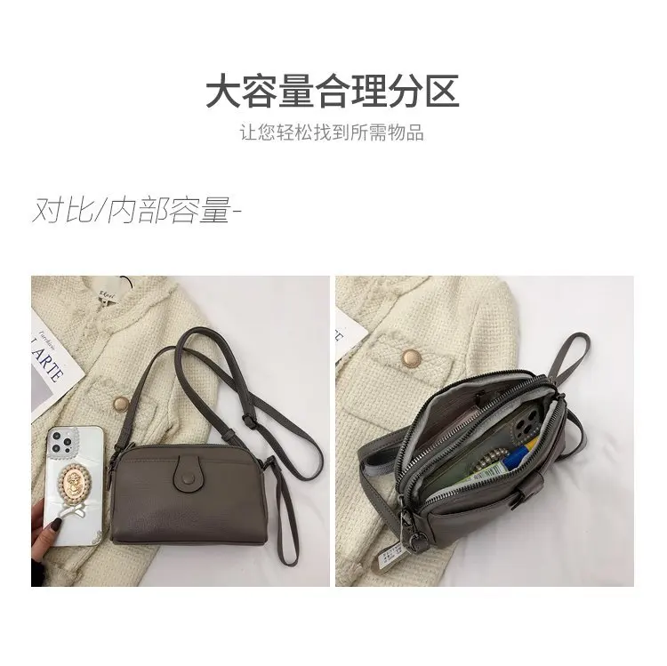 Frauen Aus Echtem Leder Schulter Tasche Neue Casual Weibliche Kleine Umhängetaschen Für Frauen Tasche Handy Tasche Tag Kupplungen – Detail 15