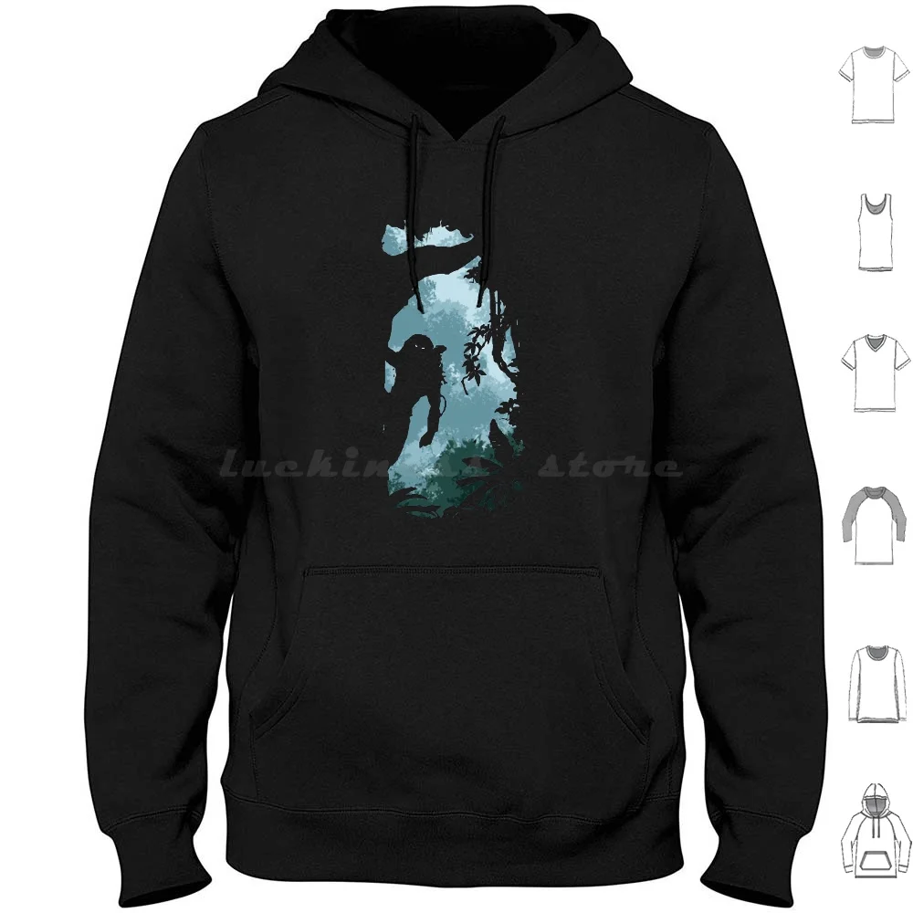 Camiseta com Capuz de Algodão de Manga Longa